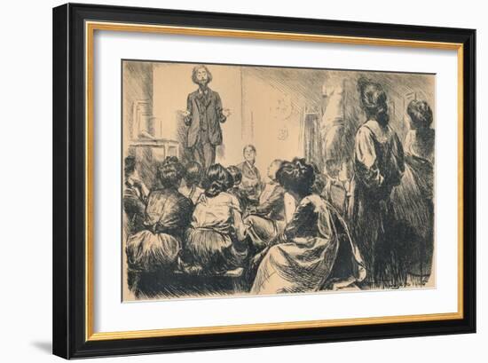 'Our Evening Art Classes Have Commenced', 1905-Frederick Henry Townsend-Framed Giclee Print