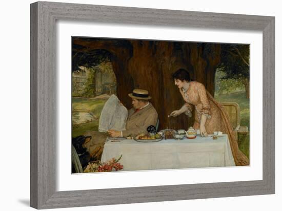 Our First Tiff, 1878 (Oil on Canvas)-Robert Walker Macbeth-Framed Giclee Print