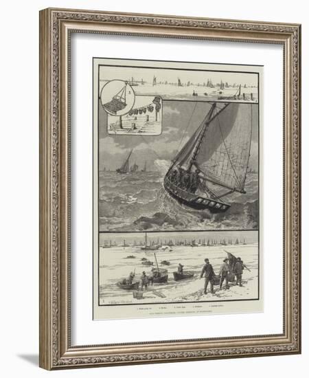 Our Fishing Industries, Oyster Dredging at Whitstable-null-Framed Giclee Print