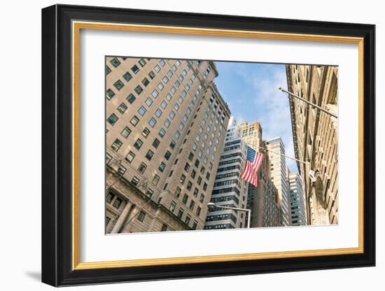 Our Flag Over Wall St.-null-Framed Art Print