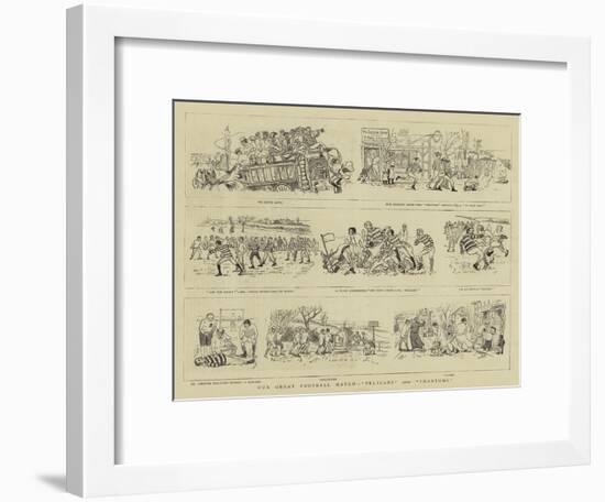 Our Great Football Match, Pelicans Versus Phantoms-null-Framed Giclee Print