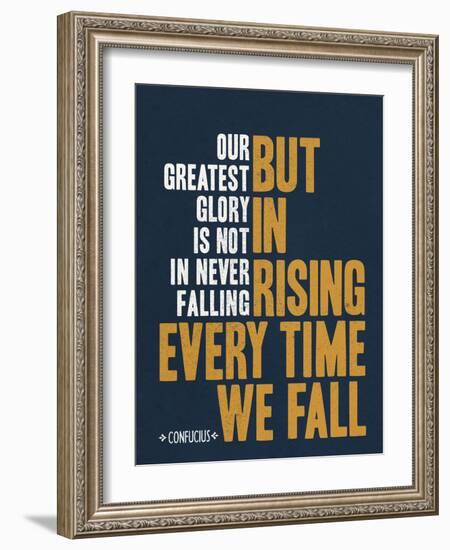 Our Greatest Glory Confucius Quote-null-Framed Art Print