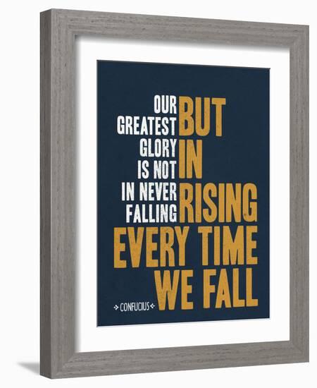 Our Greatest Glory Confucius Quote-null-Framed Art Print