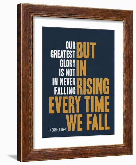 Our Greatest Glory Confucius Quote-null-Framed Art Print