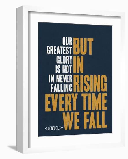 Our Greatest Glory Confucius Quote-null-Framed Art Print