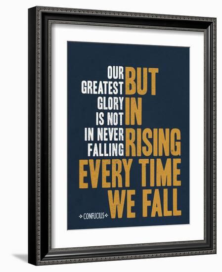 Our Greatest Glory Confucius Quote-null-Framed Premium Giclee Print