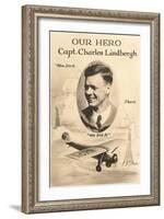 Our Hero Charles Lindbergh-null-Framed Art Print