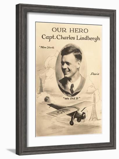 Our Hero Charles Lindbergh-null-Framed Art Print