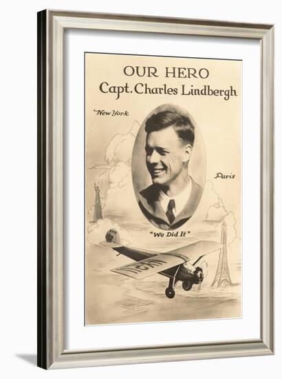 Our Hero Charles Lindbergh-null-Framed Art Print