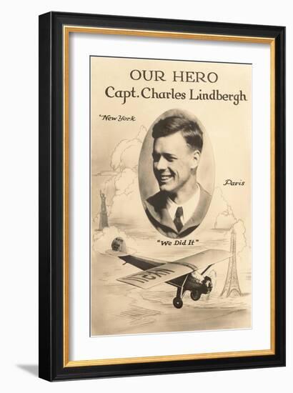 Our Hero Charles Lindbergh-null-Framed Art Print