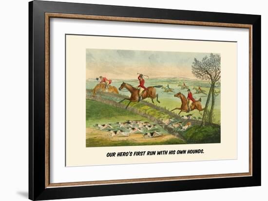 Our Heroes First Run with His Own Hounds-Henry Thomas Alken-Framed Art Print