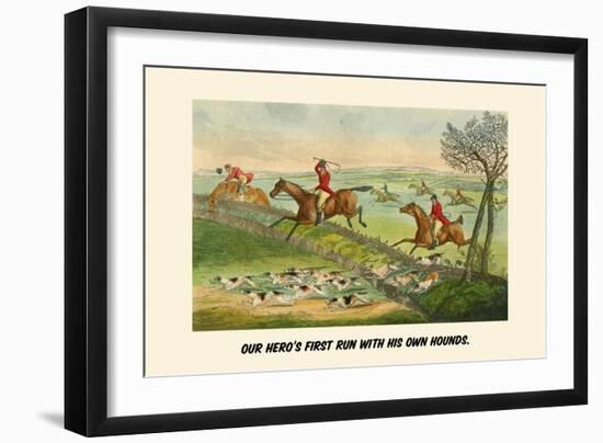 Our Heroes First Run with His Own Hounds-Henry Thomas Alken-Framed Art Print