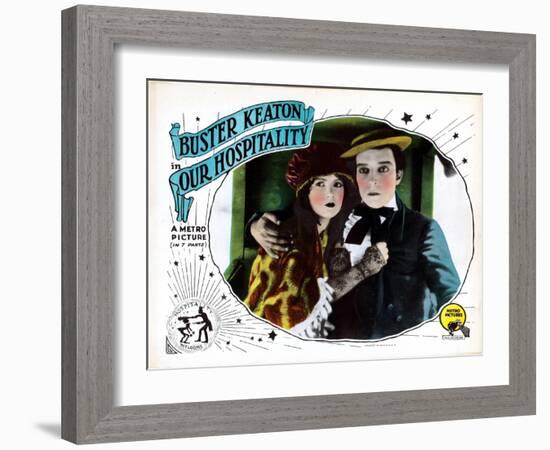 Our Hospitality, from Left: Natalie Talmadge, Buster Keaton, 1923-null-Framed Art Print