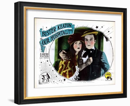 Our Hospitality, from Left: Natalie Talmadge, Buster Keaton, 1923-null-Framed Art Print