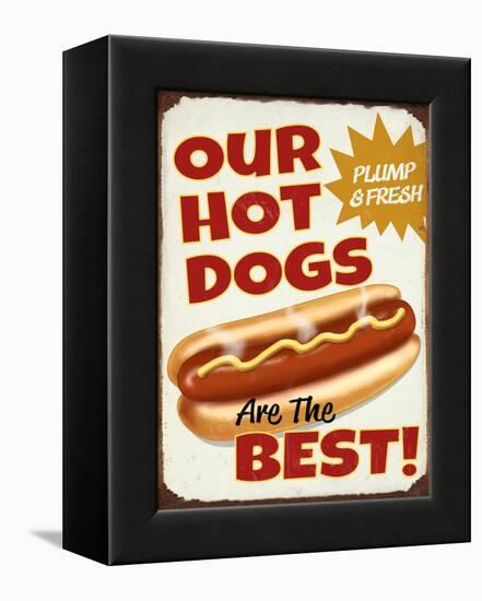 Our Hot Dogs Best-Retroplanet-Framed Premier Image Canvas