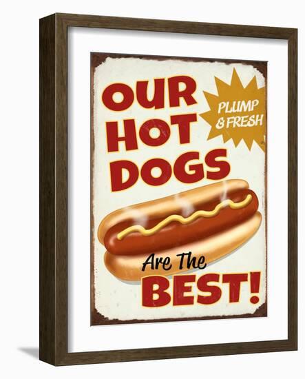 Our Hot Dogs Best-Retroplanet-Framed Giclee Print