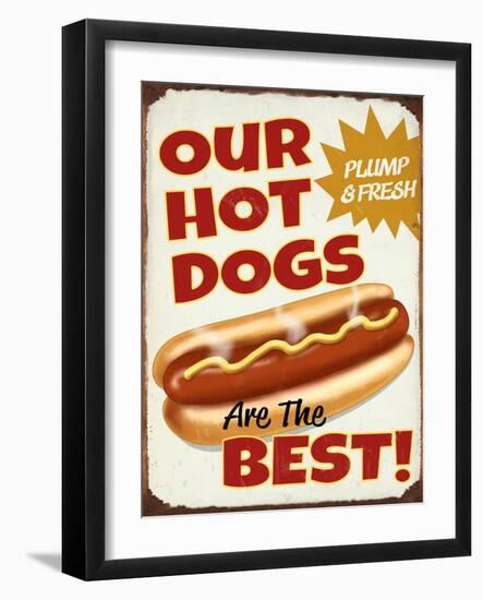 Our Hot Dogs Best-Retroplanet-Framed Giclee Print