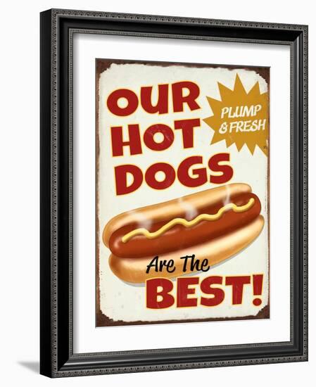 Our Hot Dogs Best-Retroplanet-Framed Giclee Print