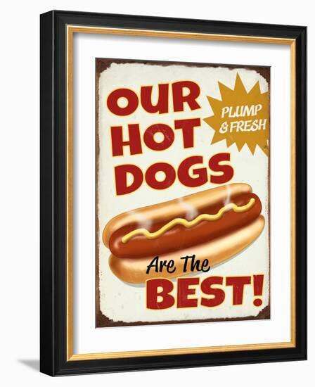 Our Hot Dogs Best-Retroplanet-Framed Giclee Print