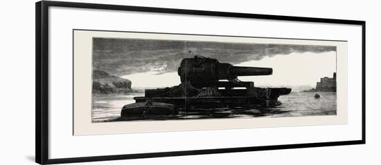 Our Indian Contingent at Malta: Floating a 38 Ton Gun across the Harbour of Marsa-Muscetta-null-Framed Giclee Print