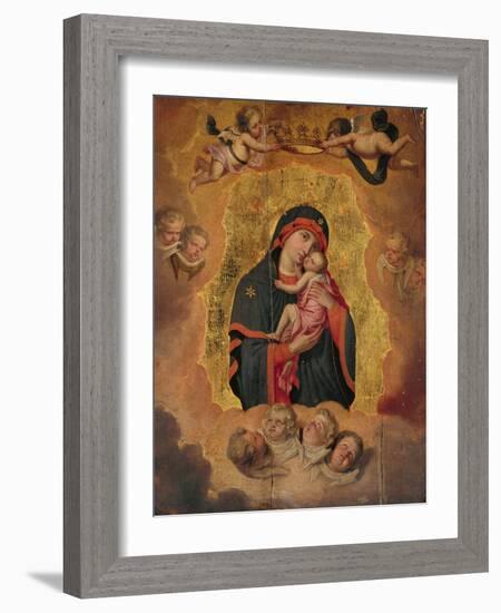 Our Lady of Grace (Copy) (Oil on Panel)-French School-Framed Giclee Print