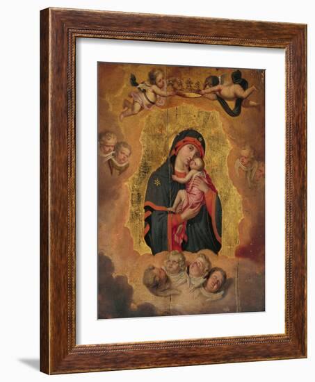 Our Lady of Grace (Copy) (Oil on Panel)-French School-Framed Giclee Print