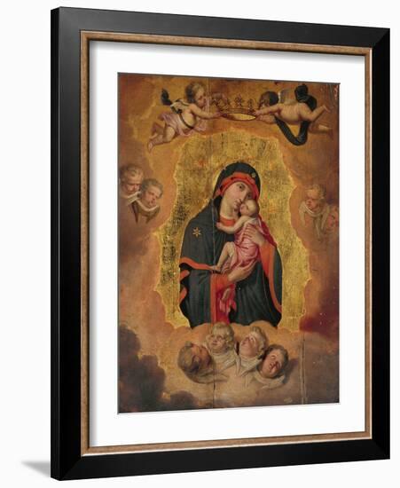 Our Lady of Grace (Copy) (Oil on Panel)-French School-Framed Giclee Print