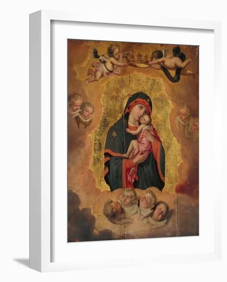 Our Lady of Grace (Copy) (Oil on Panel)-French School-Framed Giclee Print