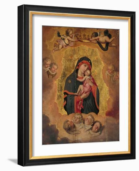 Our Lady of Grace (Copy) (Oil on Panel)-French School-Framed Giclee Print