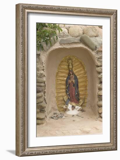 Our Lady of Guadalupe Niche Statue, St. Francis of Assisi Churchyard, Ranchos De Taos, New Mexico-null-Framed Photographic Print