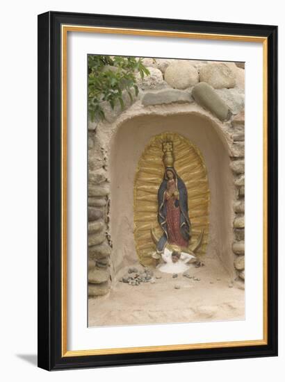 Our Lady of Guadalupe Niche Statue, St. Francis of Assisi Churchyard, Ranchos De Taos, New Mexico-null-Framed Photographic Print