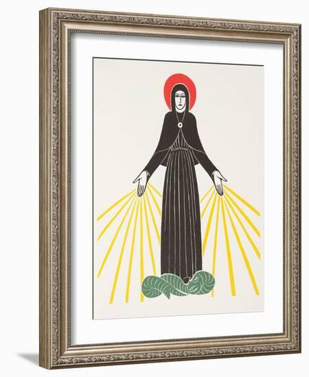 Our Lady of Lourdes, 1920-Eric Gill-Framed Giclee Print