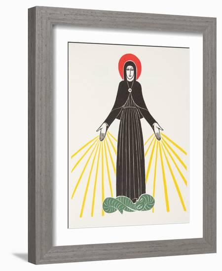 Our Lady of Lourdes, 1920-Eric Gill-Framed Giclee Print