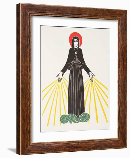 Our Lady of Lourdes, 1920-Eric Gill-Framed Giclee Print