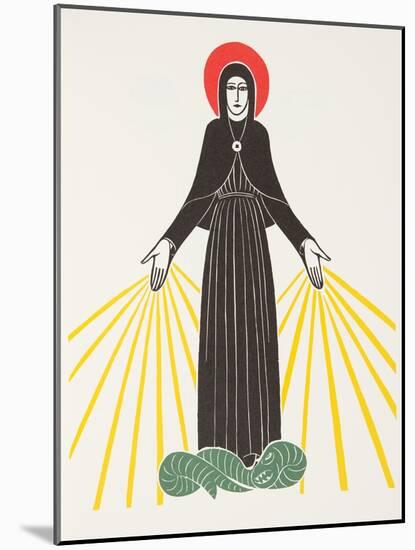 Our Lady of Lourdes, 1920-Eric Gill-Mounted Giclee Print