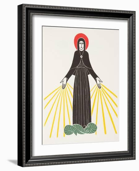 Our Lady of Lourdes, 1920-Eric Gill-Framed Giclee Print