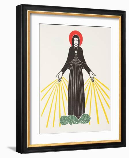 Our Lady of Lourdes, 1920-Eric Gill-Framed Giclee Print