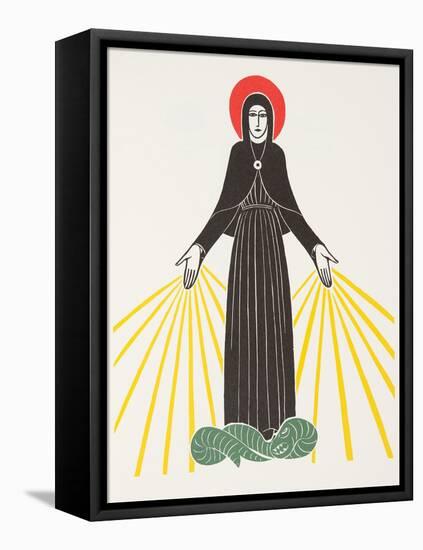 Our Lady of Lourdes, 1920-Eric Gill-Framed Premier Image Canvas