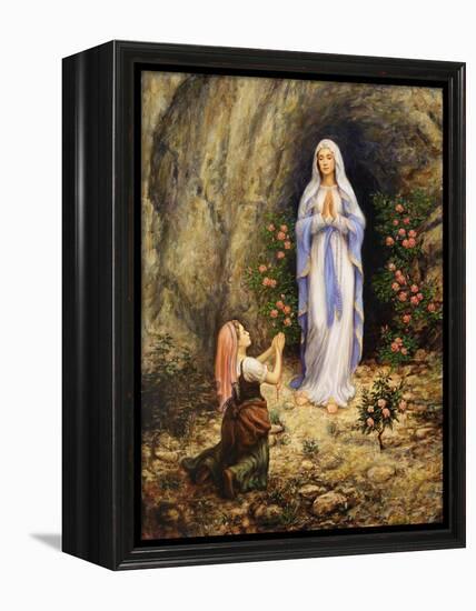 Our Lady of Lourdes-Edgar Jerins-Framed Premier Image Canvas