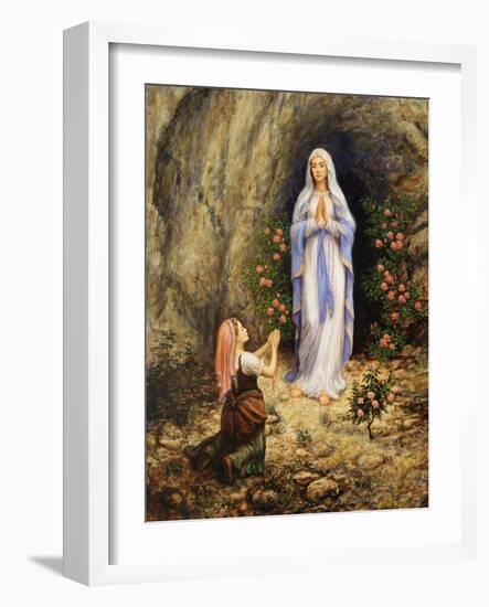 Our Lady of Lourdes-Edgar Jerins-Framed Giclee Print