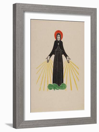 Our Lady of Lourdes-Eric Gill-Framed Premium Giclee Print