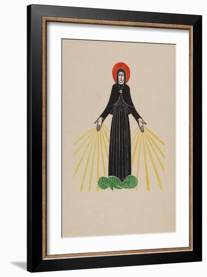 Our Lady of Lourdes-Eric Gill-Framed Art Print