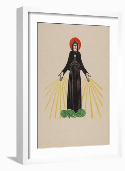 Our Lady of Lourdes-Eric Gill-Framed Art Print