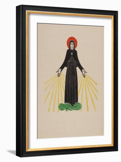 Our Lady of Lourdes-Eric Gill-Framed Art Print