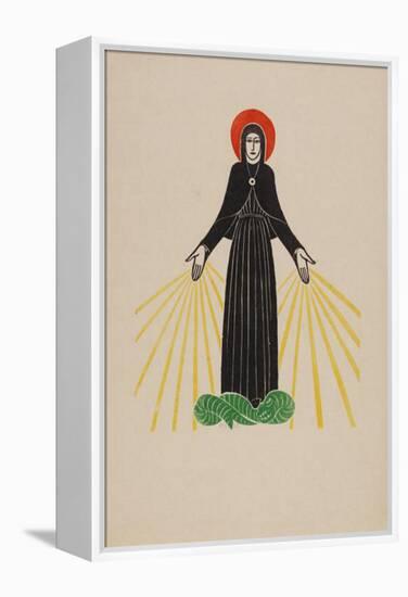 Our Lady of Lourdes-Eric Gill-Framed Stretched Canvas