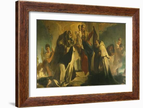 Our Lady of Mount Carmel and the Souls in Purgatory, 1721-1727-Giovanni Battista Tiepolo-Framed Giclee Print