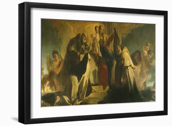 Our Lady of Mount Carmel and the Souls in Purgatory, 1721-1727-Giovanni Battista Tiepolo-Framed Giclee Print