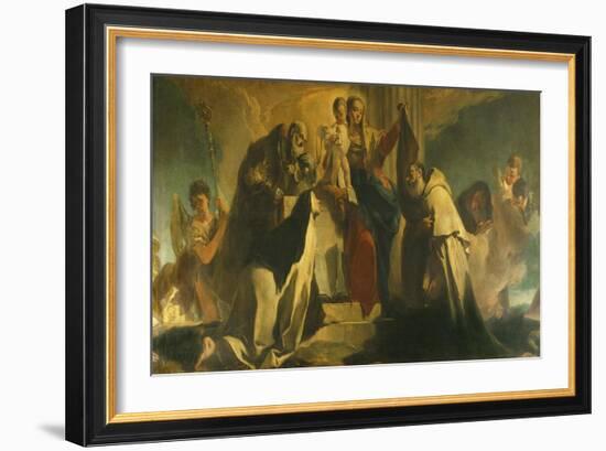 Our Lady of Mount Carmel and the Souls in Purgatory, 1721-1727-Giovanni Battista Tiepolo-Framed Giclee Print