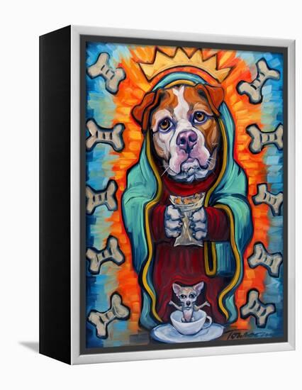 Our Lady of Perpetual Dog Biscuits-Connie R. Townsend-Framed Stretched Canvas