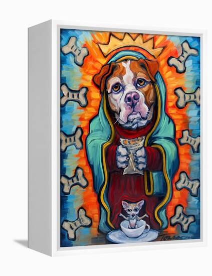 Our Lady of Perpetual Dog Biscuits-Connie R. Townsend-Framed Stretched Canvas